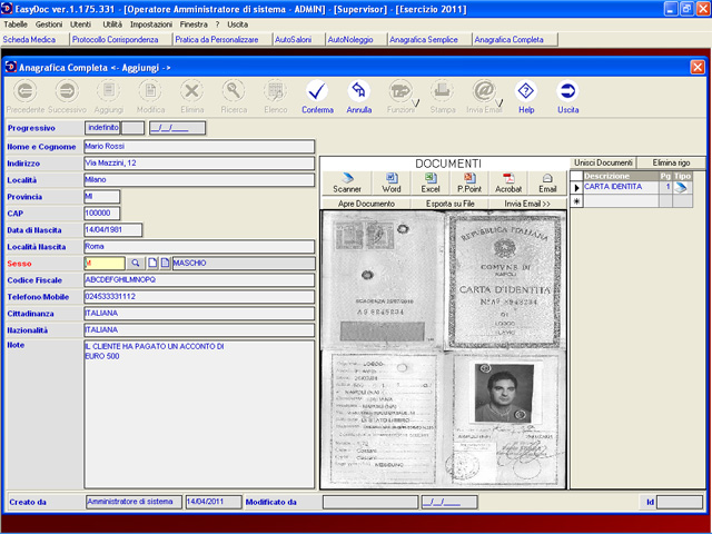 EasyDoc is a program for the management and document capture